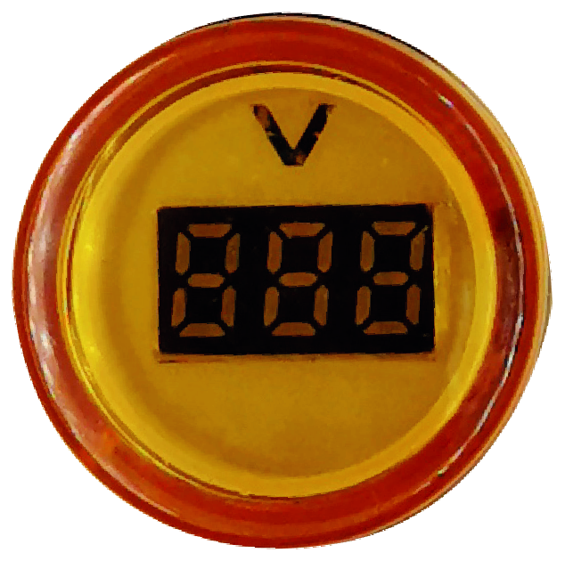 VOLTMETRE AD2222VM YELLOW 22MM